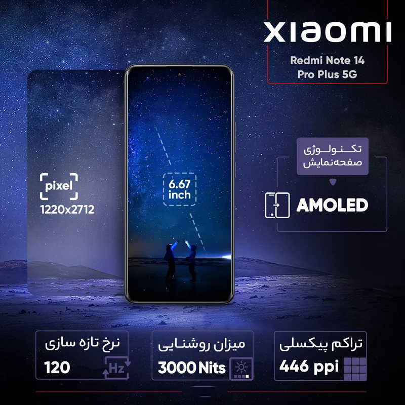 گوشی موبایل شیائومی مدل Redmi Note 14 Pro Plus 5G دو سیم کارت ظرفیت 512 گیگابایت و رم 12 گیگابایت گوشی موبایل شیائومی مدل Redmi Note 14 Pro Plus 5G دو سیم کارت ظرفیت 512 گیگابایت و رم 12 گیگابایت