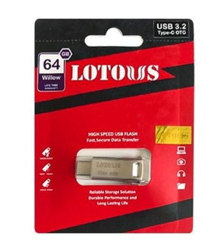فلش لوتوس مدل WILLOW Type-C ظرفیت 64 گیگابایت