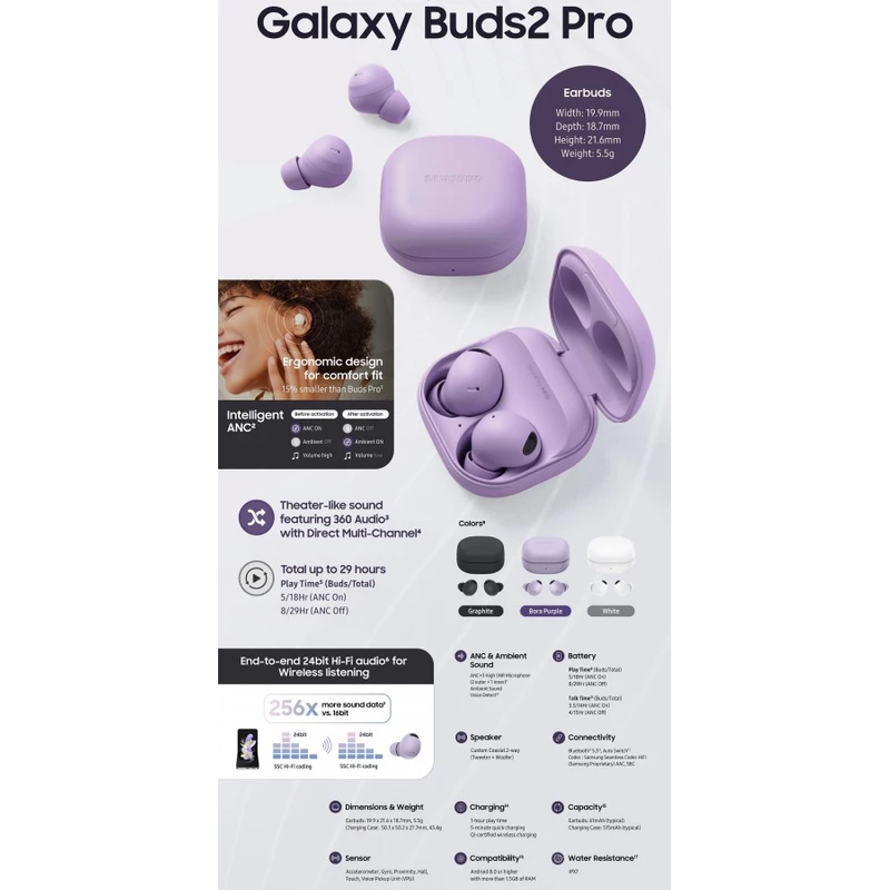 هدفون بلوتوثی سامسونگ مدل Galaxy Buds2 Pro هدفون بلوتوثی سامسونگ مدل Galaxy Buds2 Pro