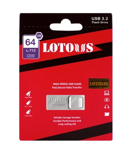 فلش مموری Usb3.2 لوتوس مدل L-712 ظرفیت 64 گیگابایت