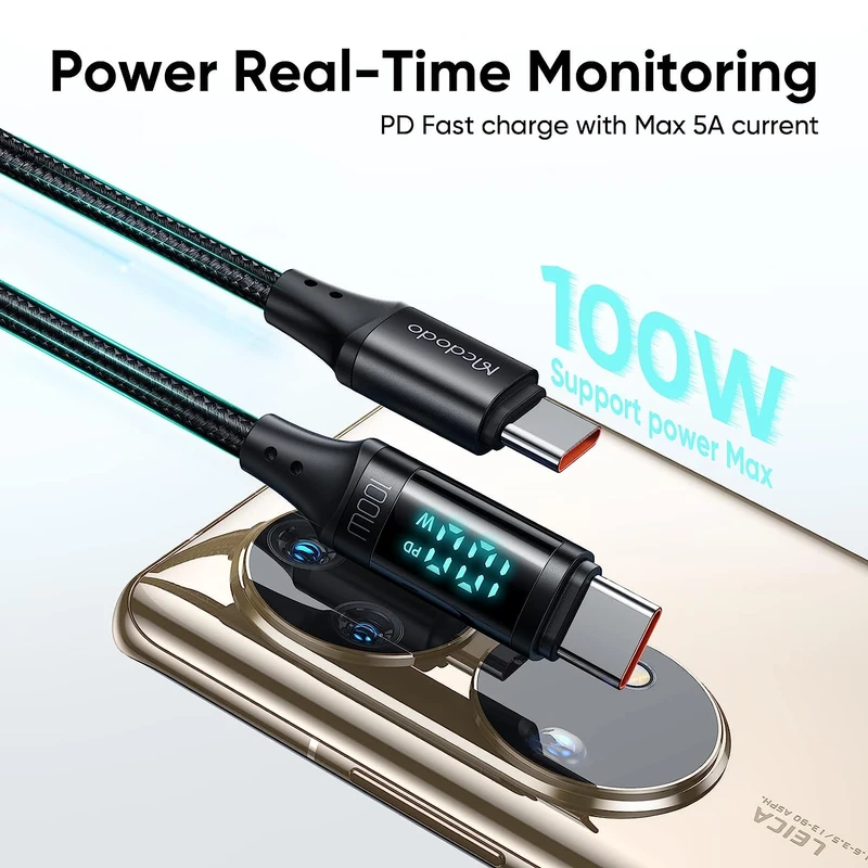 کابل USB-C مک دودو مدل Digital HD 100W PD Fast Charge کابل USB-C مک دودو مدل Digital HD 100W PD Fast Charge