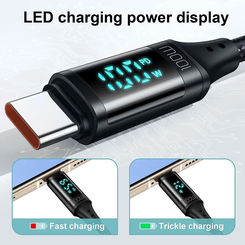 کابل USB-C مک دودو مدل Digital HD 100W PD Fast Charge کابل USB-C مک دودو مدل Digital HD 100W PD Fast Charge